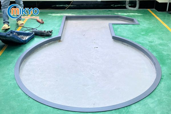 Lắp đặt máy quấn màng âm sàn