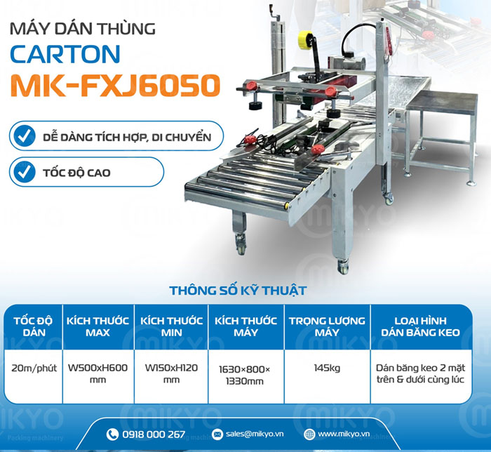 Tổng quan về dòng máy dán thùng MK-FXJ6050